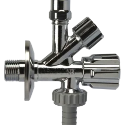 Nil-hane m/aftapventil 1/2"x10 mm forkromet