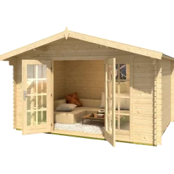 Nils hytte med dobbeltdør og vinduer, 10,12 m²