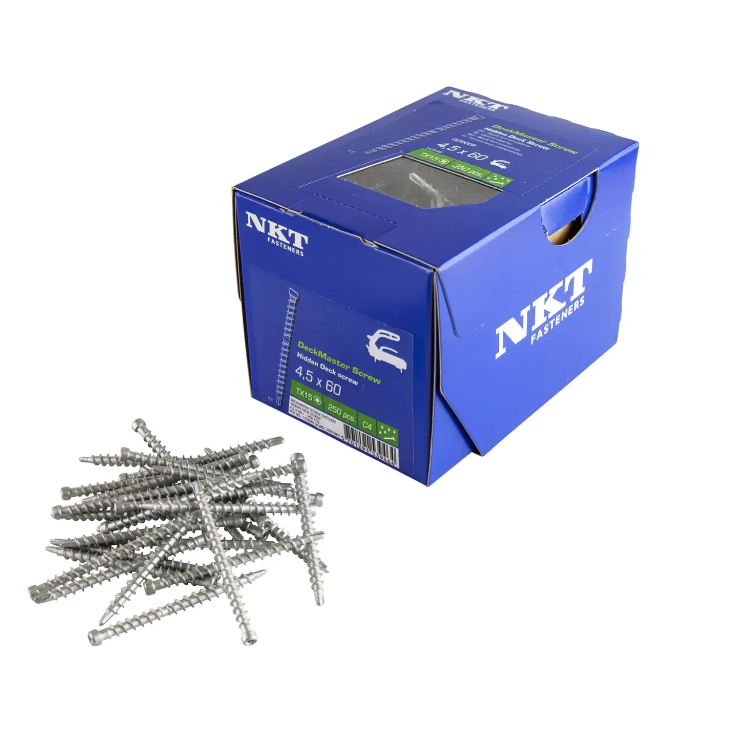 NKT Deck Pro outdoor skjult terrasseskrue 4,5x60 mm TX15 250 stk