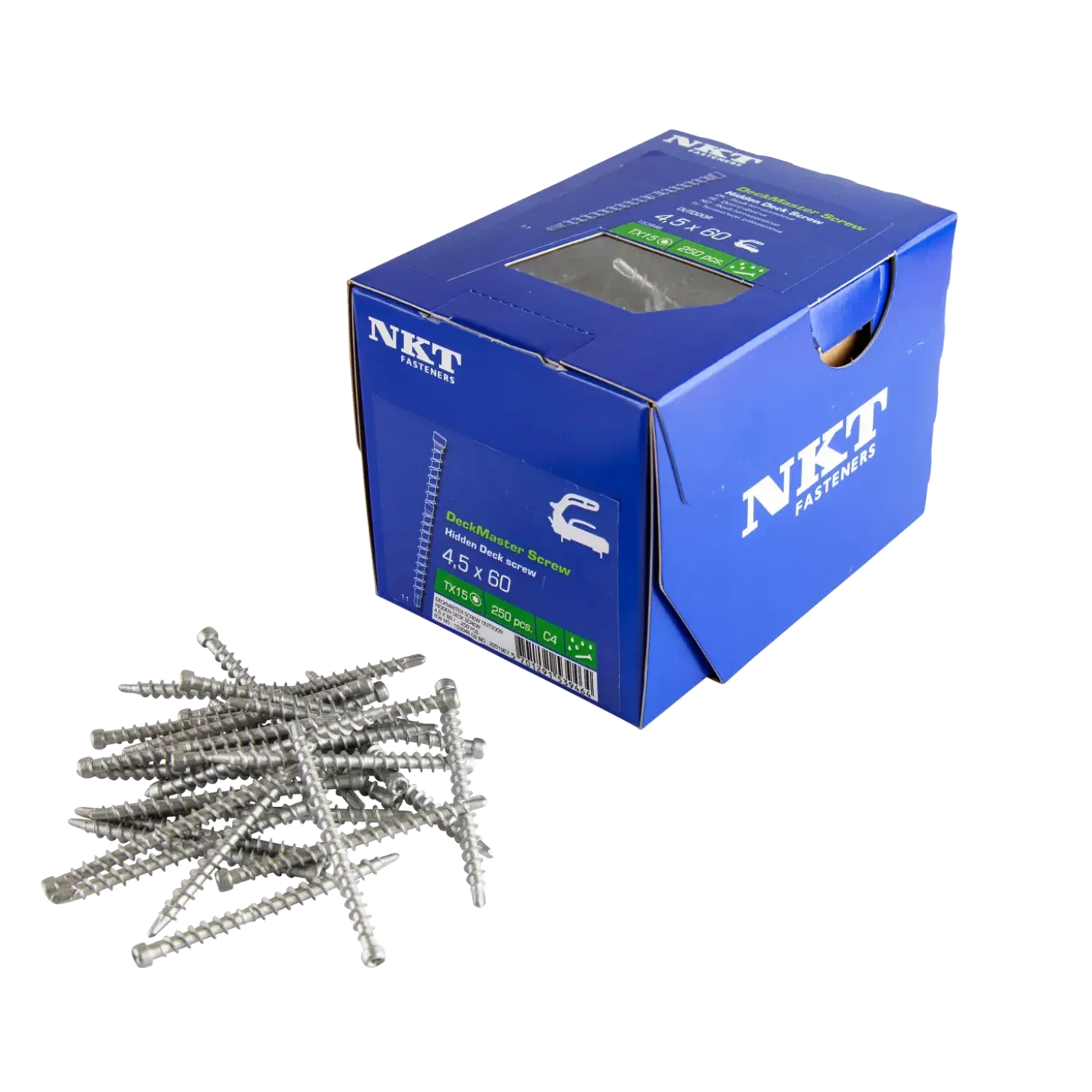 NKT Deck Pro outdoor skjult terrasseskrue 4,5x60 mm TX15 250 stk