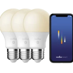 Nordlux smart pære LED E27 A60 SMD 7W hvid 3 pak