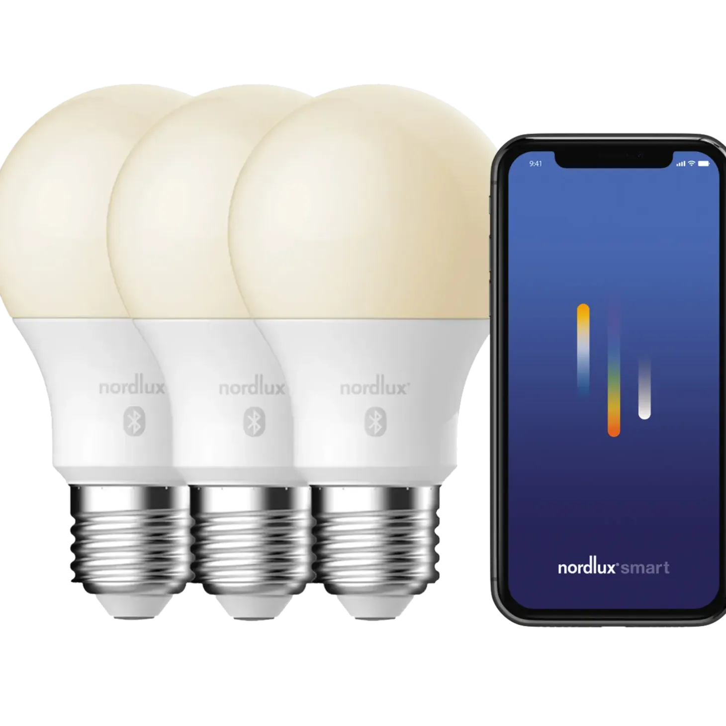 Nordlux smart pære LED E27 A60 SMD 7W hvid 3 pak
