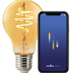 Nordlux smart pære LED E27 A60 4,7W ravfarvet