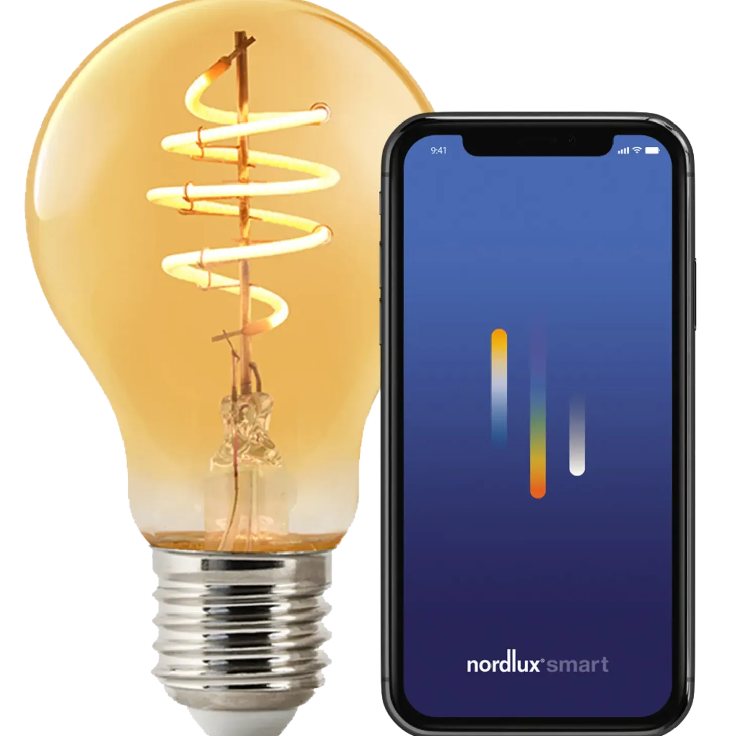 Nordlux smart pære LED E27 A60 4,7W ravfarvet
