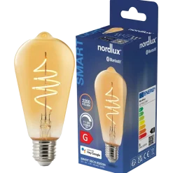Nordlux smart pære LED E27 ST64 4,7W ravfarvet