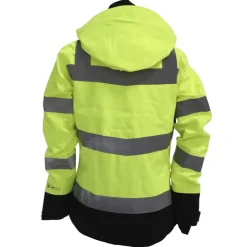 Ocean Åbo Stretch vandtæt arbejdsjakke dame hi-vis gul/sort str. XS