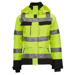 Ocean Åbo Stretch vandtæt arbejdsjakke dame hi-vis gul/sort str. XS