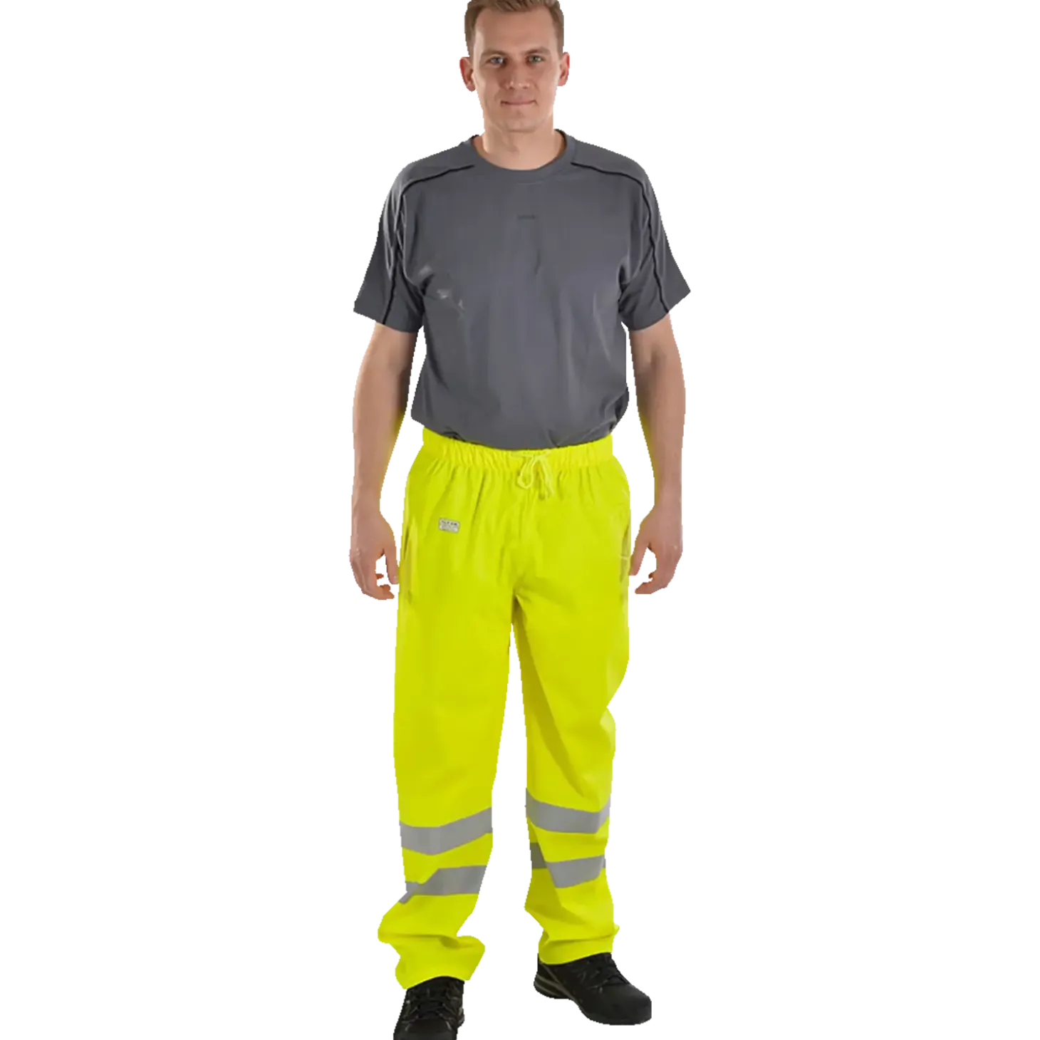 Ocean Comfort Stretch regnbukser med refleks gul str. M