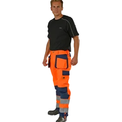 Ocean Medusa vandtæt arbejdsbukser hi-vis orange/navy str. 2XL