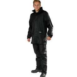 Ocean regntøj regnsæt PU sort str. 2XL