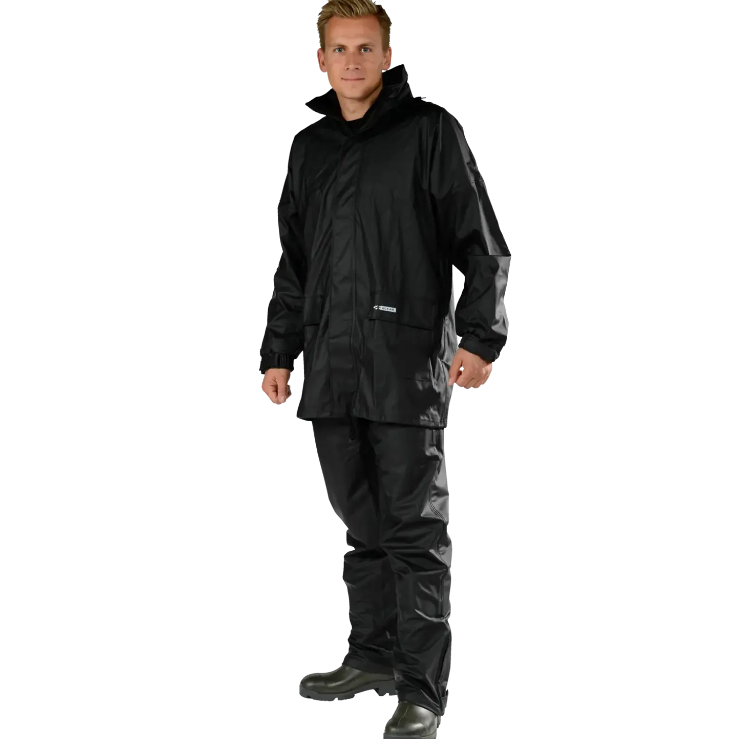 Ocean regntøj regnsæt PU sort str. 2XL