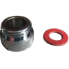 Overgang 22,1 mm x1/2" krom