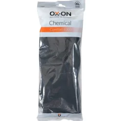 OX-ON Chemical Comfort 6300 latex handske sort str. CE 10