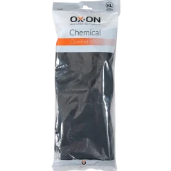 OX-ON Chemical Comfort 6300 latex handske sort str. CE 10