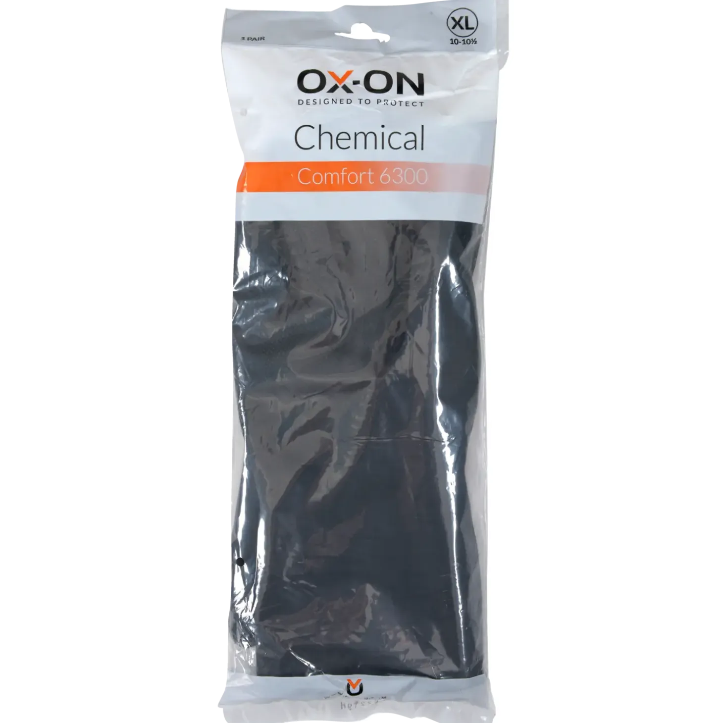 OX-ON Chemical Comfort 6300 latex handske sort str. CE 10