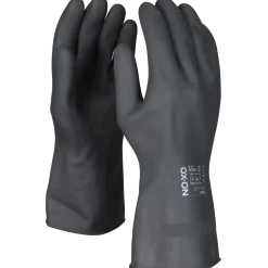 OX-ON Chemical Comfort 6300 latex handske sort str. CE 10