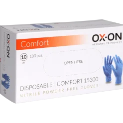 OX-ON engangshandsker comfort 15300 str. 10 blå
