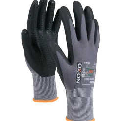 OX-ON Flexible Supreme 1602 handske m/dotter grå/sort str. CE 10