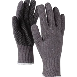 OX-ON 13300 Knitted Comfort grå handske m/sorte dotter str. CE10