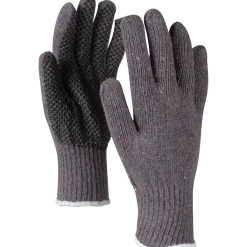 OX-ON 13300 Knitted Comfort grå handske m/sorte dotter str. CE10