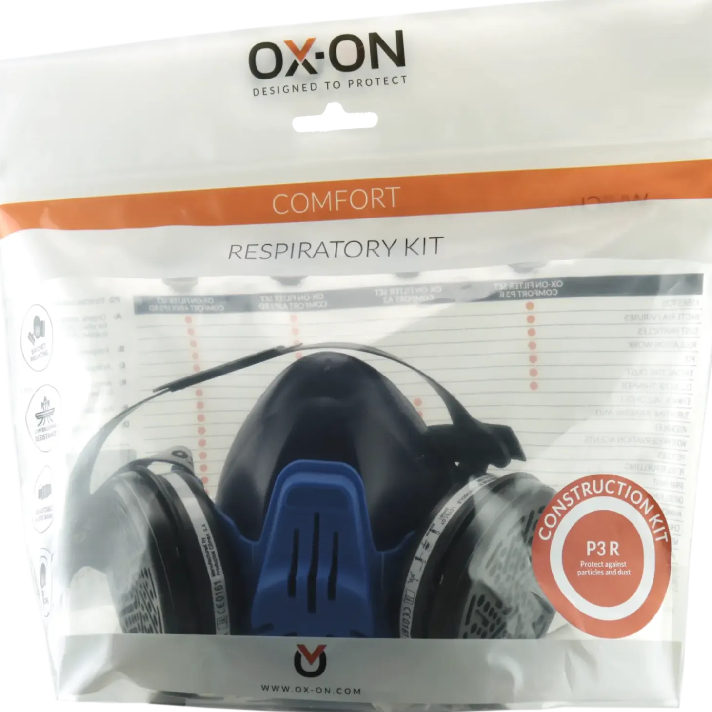 OX-ON respiratory kit construction comfort P3 R