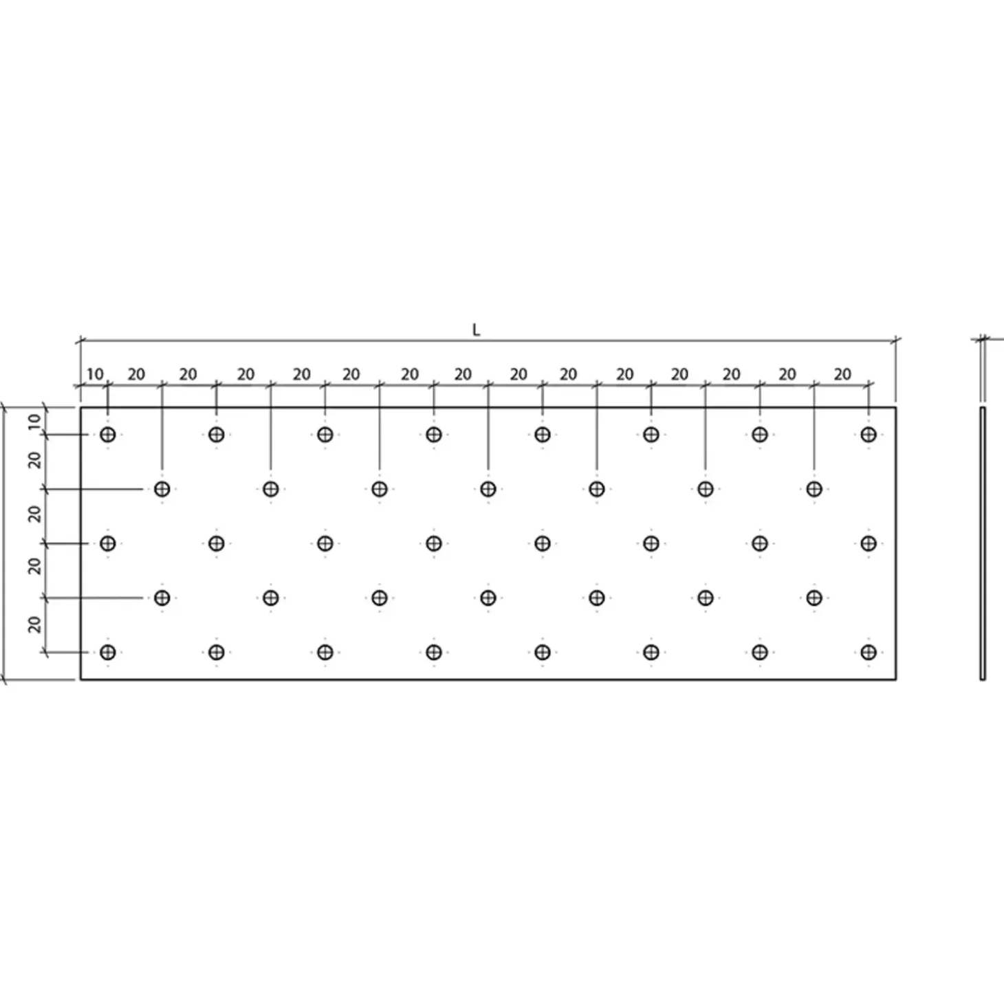 Paslode normplade 80x200x2 mm varmforz.