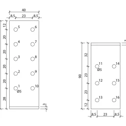 Paslode vinkelbeslag Type-1 40x90x3x120 mm