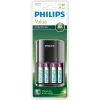 Philips batterioplader AA/AAA incl. 4 stk. AA batterier
