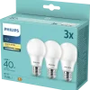 Philips E27 LED pære 40W 3-pak