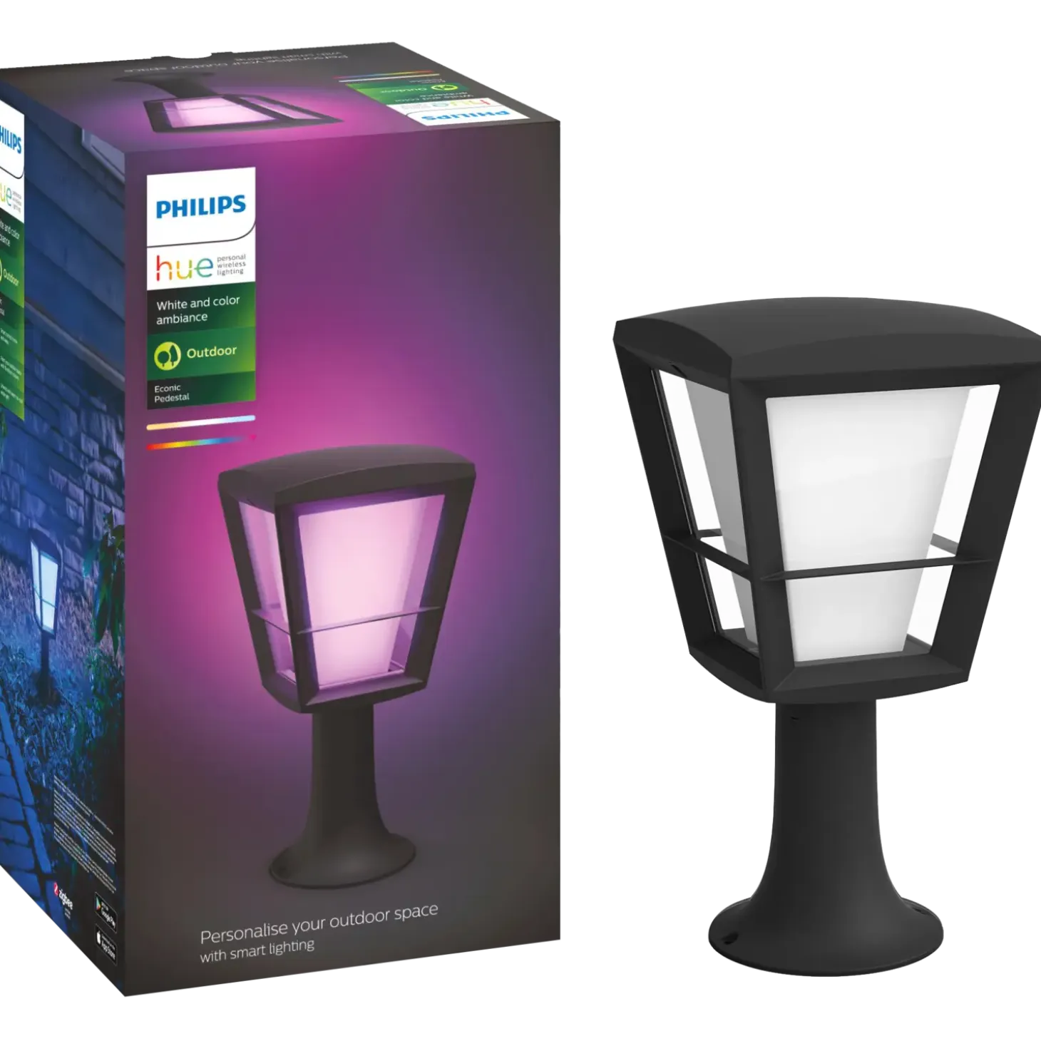 Philips Hue Econic udendørs bedlampe 15W sort