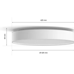 Philips Hue Enrave L plafond Ø42,5 cm 33,5W hvid