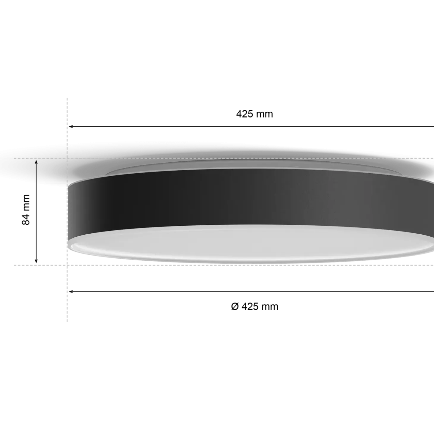 Philips Hue Enrave L plafond Ø42,5 cm 33,5W sort