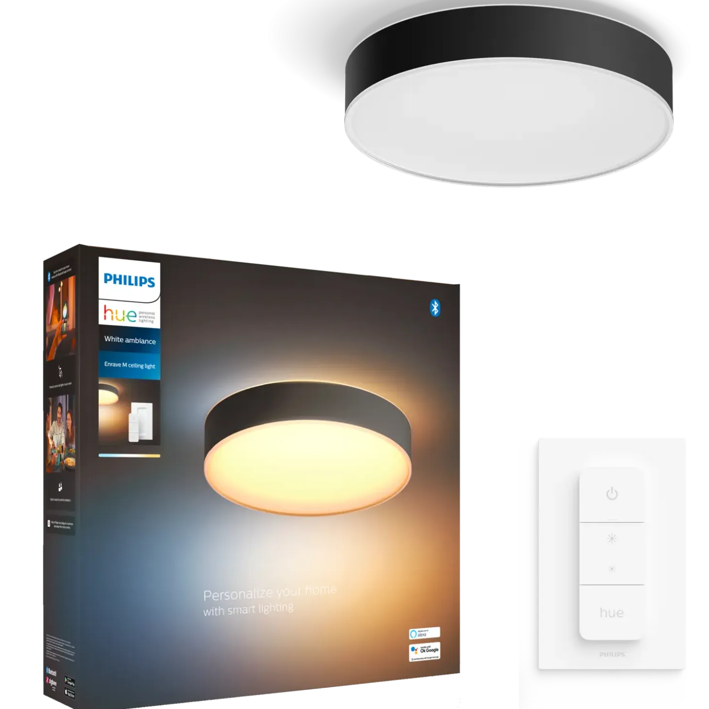 Philips Hue Enrave M plafond Ø38,1 cm 19,2W sort