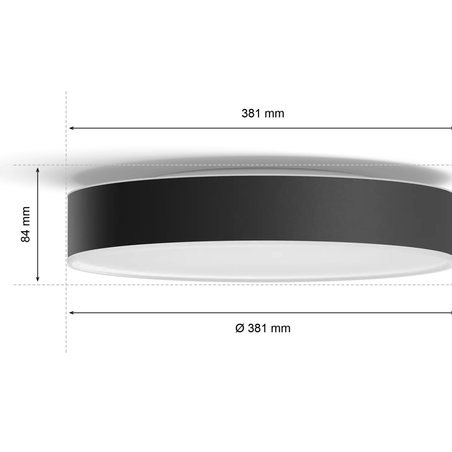 Philips Hue Enrave M plafond Ø38,1 cm 19,2W sort