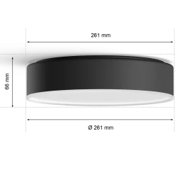 Philips Hue Enrave S plafond Ø26,1 cm 9,6W sort