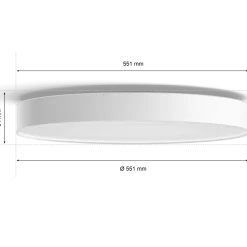 Philips Hue Enrave XL plafond Ø55,1 cm 48W hvid