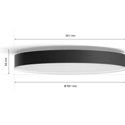 Philips Hue Enrave XL plafond Ø55,1 cm 48W sort