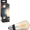 Philips Hue LED edison pære E27 7W ST64 filament hvid ambie