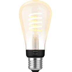 Philips Hue LED edison pære E27 7W ST64 filament hvid ambie