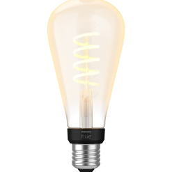 Philips Hue LED edison pære E27 7W ST72 filament hvid ambiente
