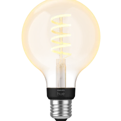 Philips Hue LED globe pære E27 7W G93 filament hvid ambiente