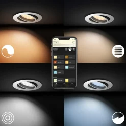 Philips Hue Milliskin indbygningsspot rund GU10 LED