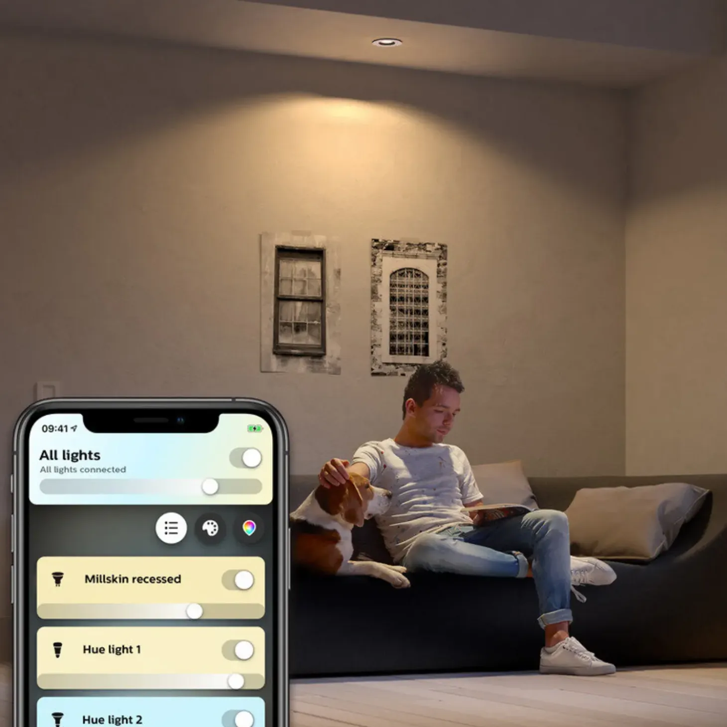 Philips Hue Milliskin indbygningsspot rund GU10 LED