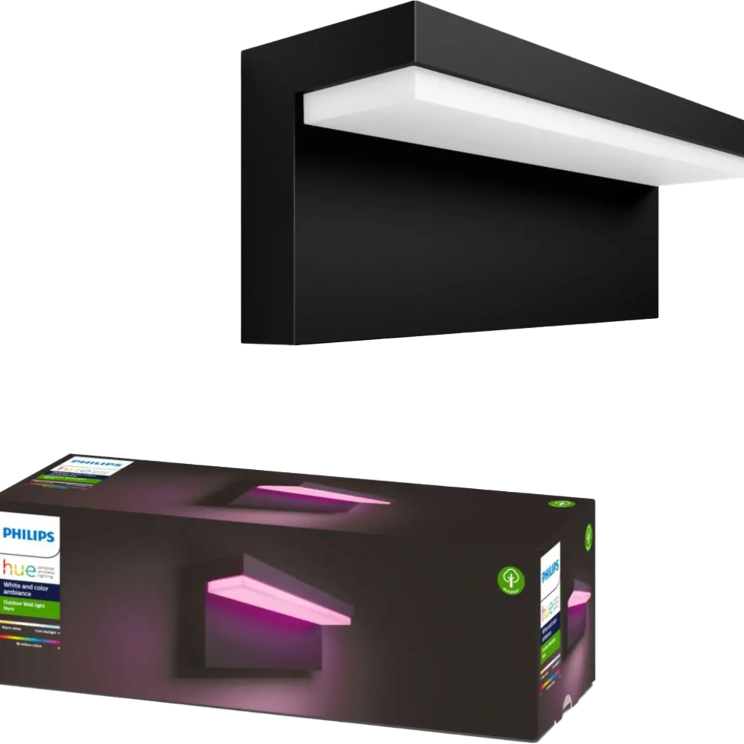 Philips Hue Nyro udendørs væglampe sort