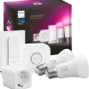 Philips Hue startsæt E27 2-pak m/Hue bridge/smart plug/Dimmer switch