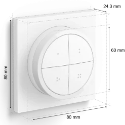 Philips Hue tap dial switch trådlæs kontakt hvid