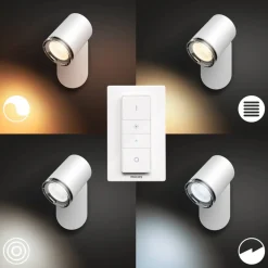 Philips Hue White ambiance Adore enkelt spot til badeværelse GU10 LED