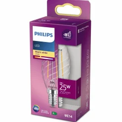 Philips Kerte LED pære E14 25W 1 pack