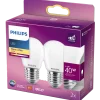 Philips Krone LED pære E27 40W 2 pack