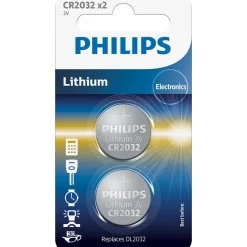 Philips Lithium CR2032 minicelle batteri pk. a 2 stk.